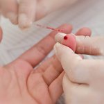blood test - drop of blood