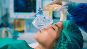 General anesthesia woman