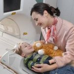Preparing a child for an MRI examination