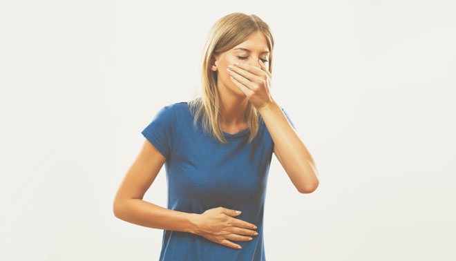 Nausea and abdominal pain in a girl